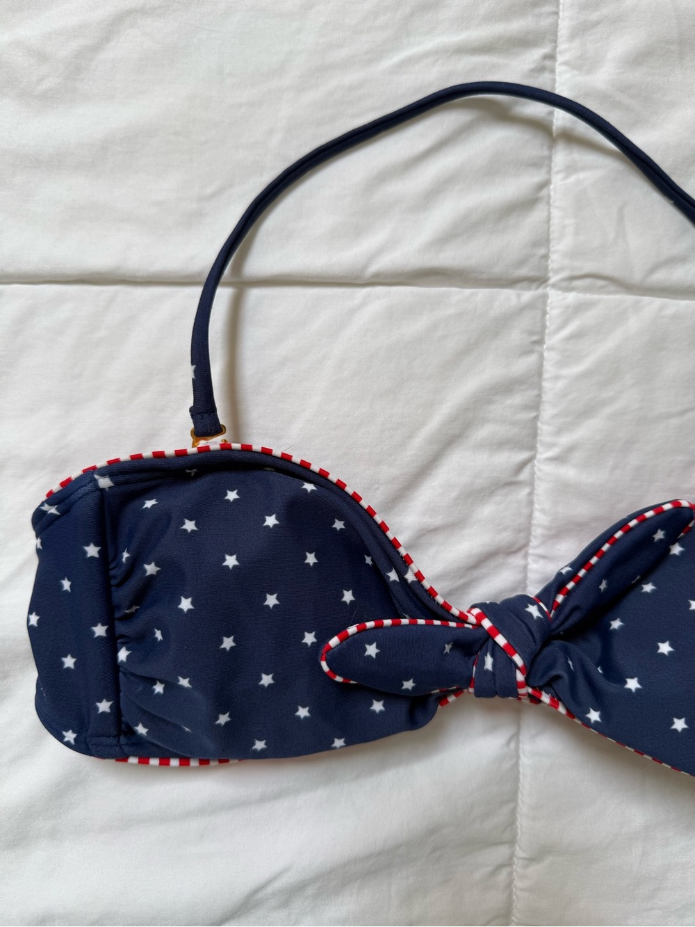Small Xhilaration Red White Blue Bikini Top Star Stripe Fourth of July Patriotic